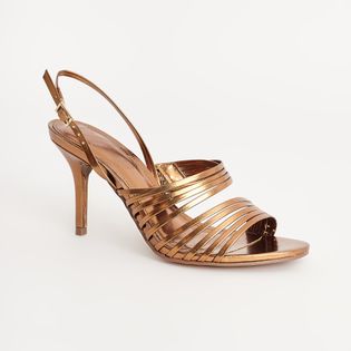 Sandália Alta Tiras - BRONZE