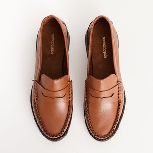 Mocassim em Couro Floater - CAMEL