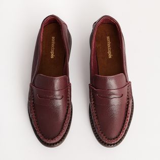 Mocassim em Couro Floater - AMEIXA