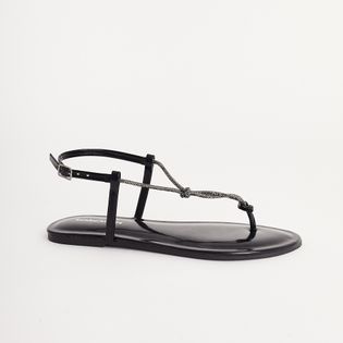 Rasteira Fio Luz - PRETO/ONIX