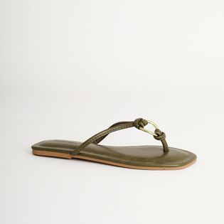 Rasteira Chinelo Fivela - VERDE MILITAR