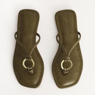 Rasteira Chinelo Fivela - VERDE MILITAR