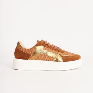 Tênis Style Camurça Metalizado - BRONZE