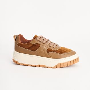 Tênis Style Veludo - CARAMELO