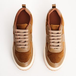 Tênis Style Veludo - CARAMELO