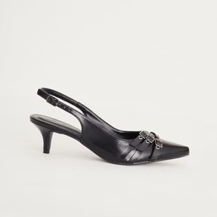 Scarpin slingback classic - PRETA