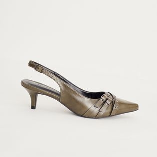 Scarpin slingback classic - VERDE MILITAR