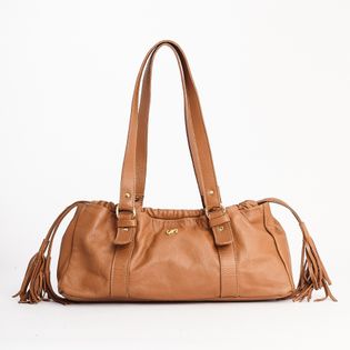 Bolsa style com franja - CAMEL