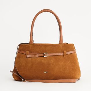 Bolsa elegance em camurça - CAMEL