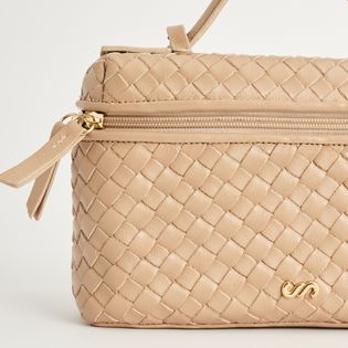 Bolsa quadrada tressê em couro - FENDI