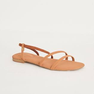Sandália Rasteira Conforto Estilo - CAMEL