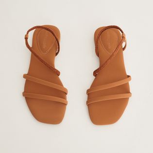 Sandália Rasteira Conforto Estilo - CAMEL