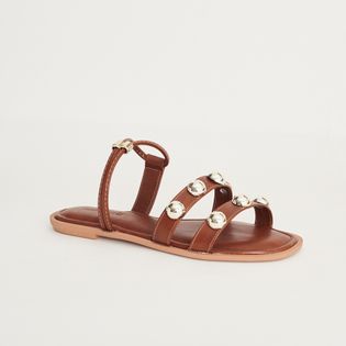 Rasteiras tiras com tachinhas - SELA