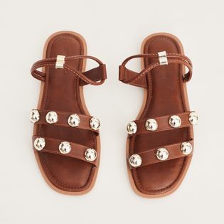 Rasteiras tiras com tachinhas - SELA