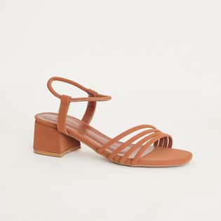 Sandália em nobuck fecho em pulseira - CAMEL