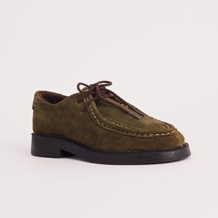 Mocassim Couro Camurça Fronteira - VERDE MILITAR