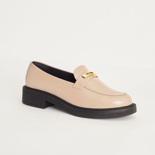 Mocassim Verniz Fivela - CINZA DESERTO