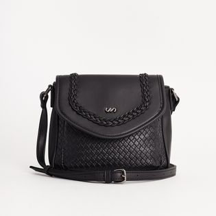 Bolsa média texturizada - PRETA