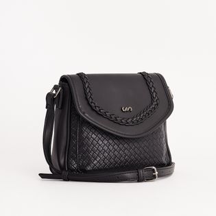 Bolsa média texturizada - PRETA