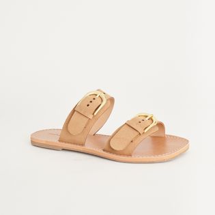 Rasteira Camurça Fivela Dupla - FENDI