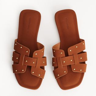 Rasteira em nobuck - CAMEL