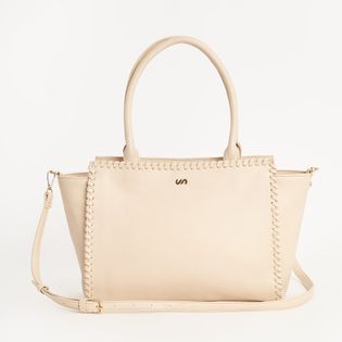 Bolsa Grande Detalhe Trança - MILK