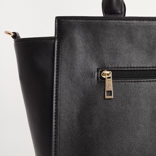 Bolsa Grande Detalhe Trança - PRETA