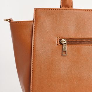 Bolsa Grande Detalhe Trança - CAMEL