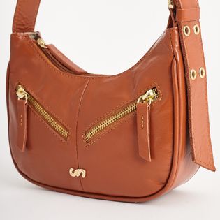 Bolsa de ombro em couro - CAMEL