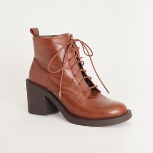 Bota Coturno Couro Cadarço - SELA