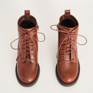 Bota Coturno Couro Cadarço - SELA