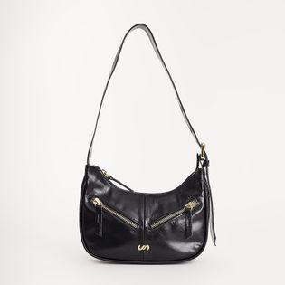 Bolsa de ombro em couro - PRETA