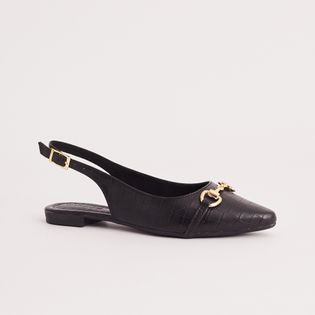 Sapatilha Croco Fivela - PRETA