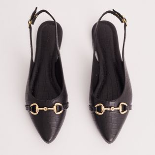 Sapatilha Croco Fivela - PRETA
