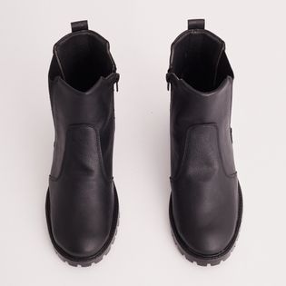 Bota Simple Couro - PRETA