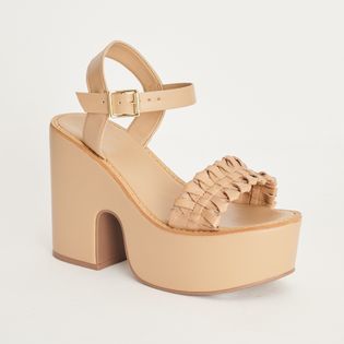 Plataforma Couro  Franzida - FENDI