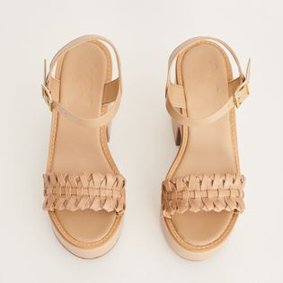 Plataforma Couro  Franzida - FENDI