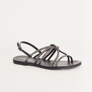 Rasteira Strass Glow - PRETA