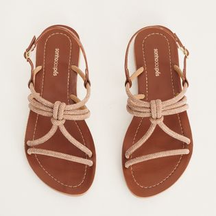 Rasteira Strass Glow - DOURADO/EXPRESSO