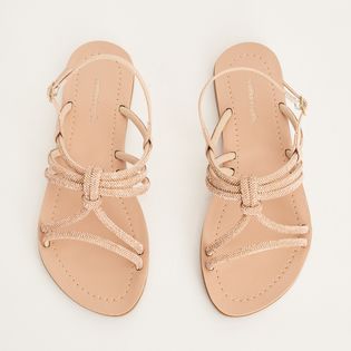 Rasteira Strass Glow - ROSE/ROSADO