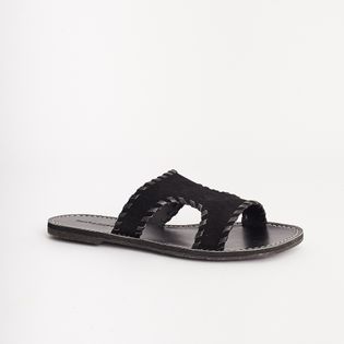 Rasteira Chinelo Camurça - PRETA