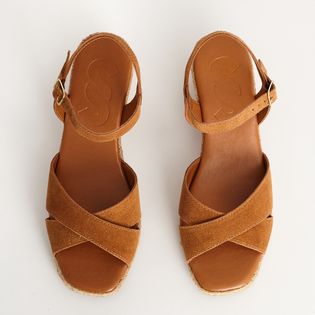 Anabela Couro Camurça - CAMEL