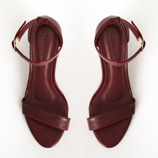Sandália Slim Salto Bloco - AMEIXA