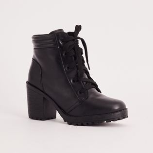 Bota Couro Salto - PRETA