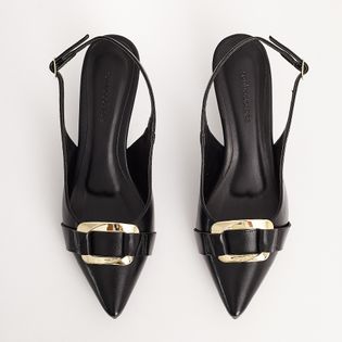 Scarpin Fivela - PRETA
