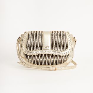 Bolsa Pequena Tresse - CHAMPAGNE