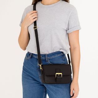 Bolsa Couro Fivela - PRETA