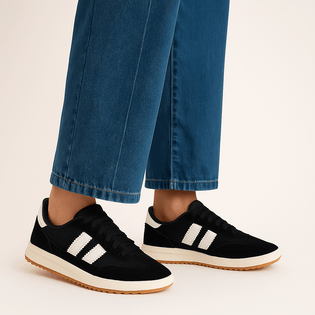 Tenis Camurça Urban - PRETO/OFF WHITE