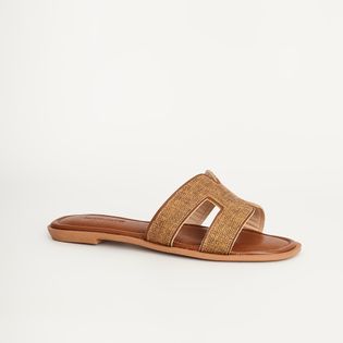 Rasteira Julia - MARROM