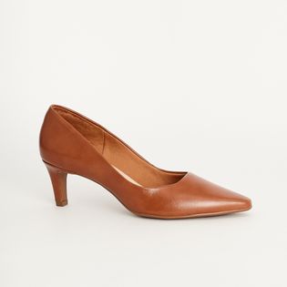 Scarpin Bico Quadrado - MARROM